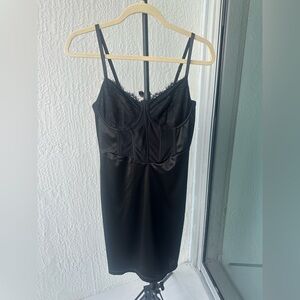 Elegant Black Lace Slip Dress